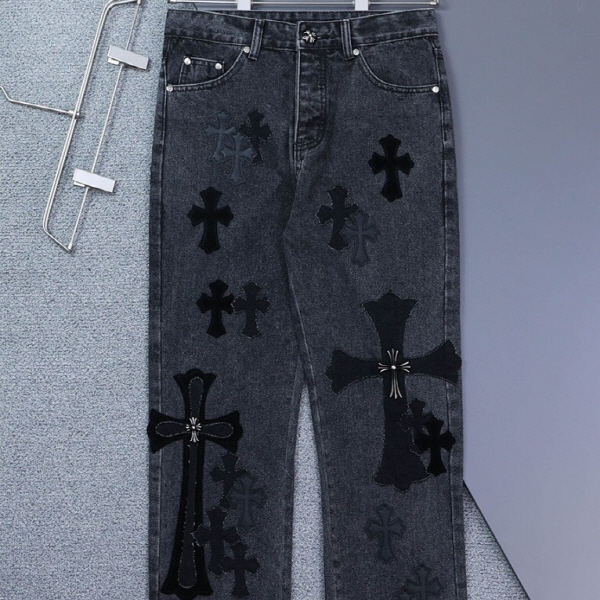 [ C ] 멀티 크로스 워싱 데님 청바지