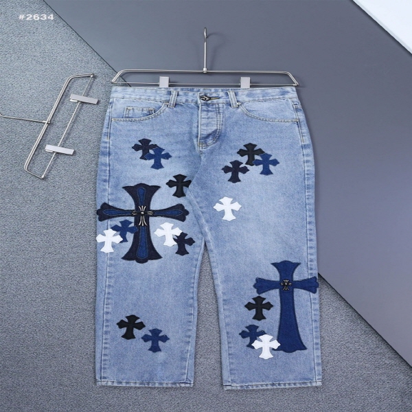 [ C ] 멀티 크로스 워싱 데님 청바지
