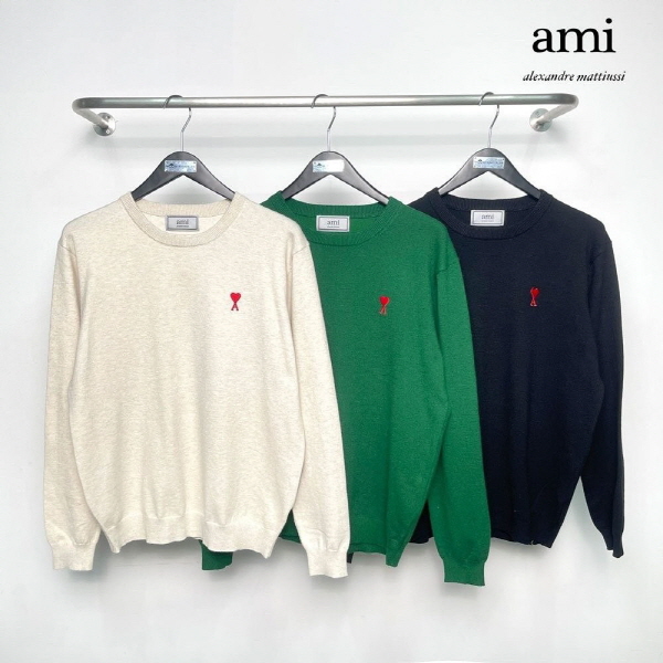 AM 스몰하트 캐시라이크 니트