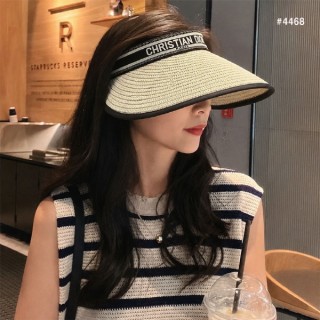 디* 이니셜 자수로고 라피아 선바이저